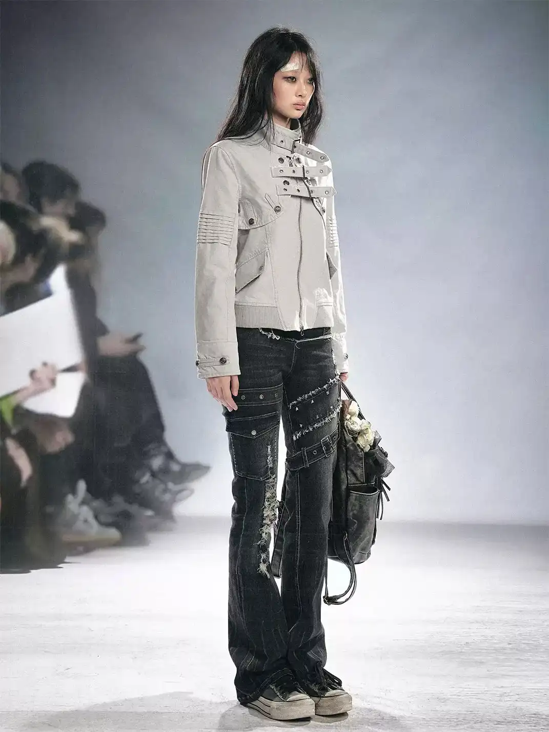 CestNous | Ripped Spliced Flared Jeans