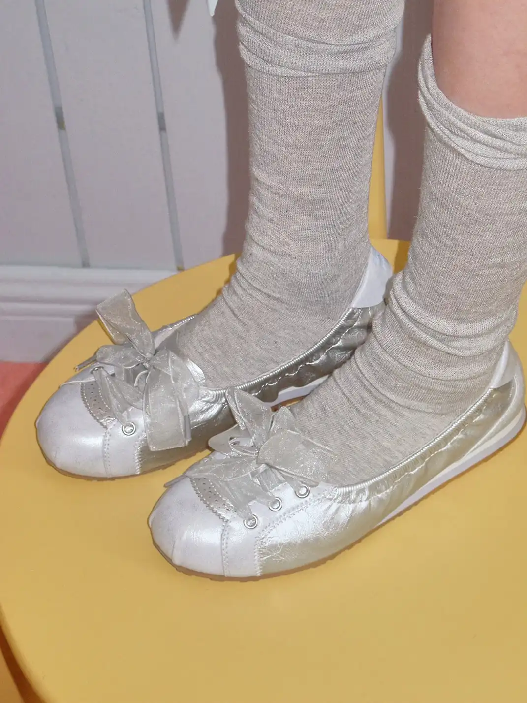 MASOOMAKE | Bow Pearl Mary Jane Flats