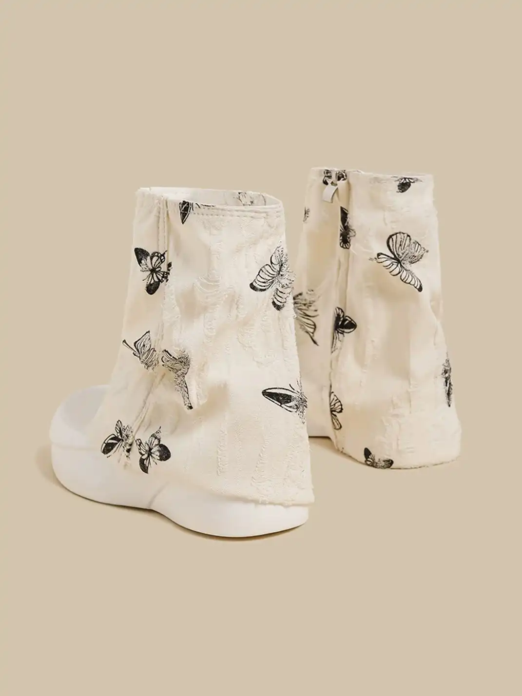 CHUOLEI | Butterfly Embroidery Slouchy Thong Sandal Boots