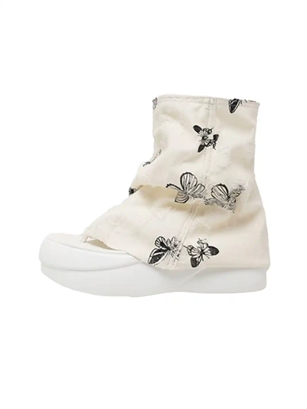 CHUOLEI | Butterfly Embroidery Slouchy Thong Sandal Boots