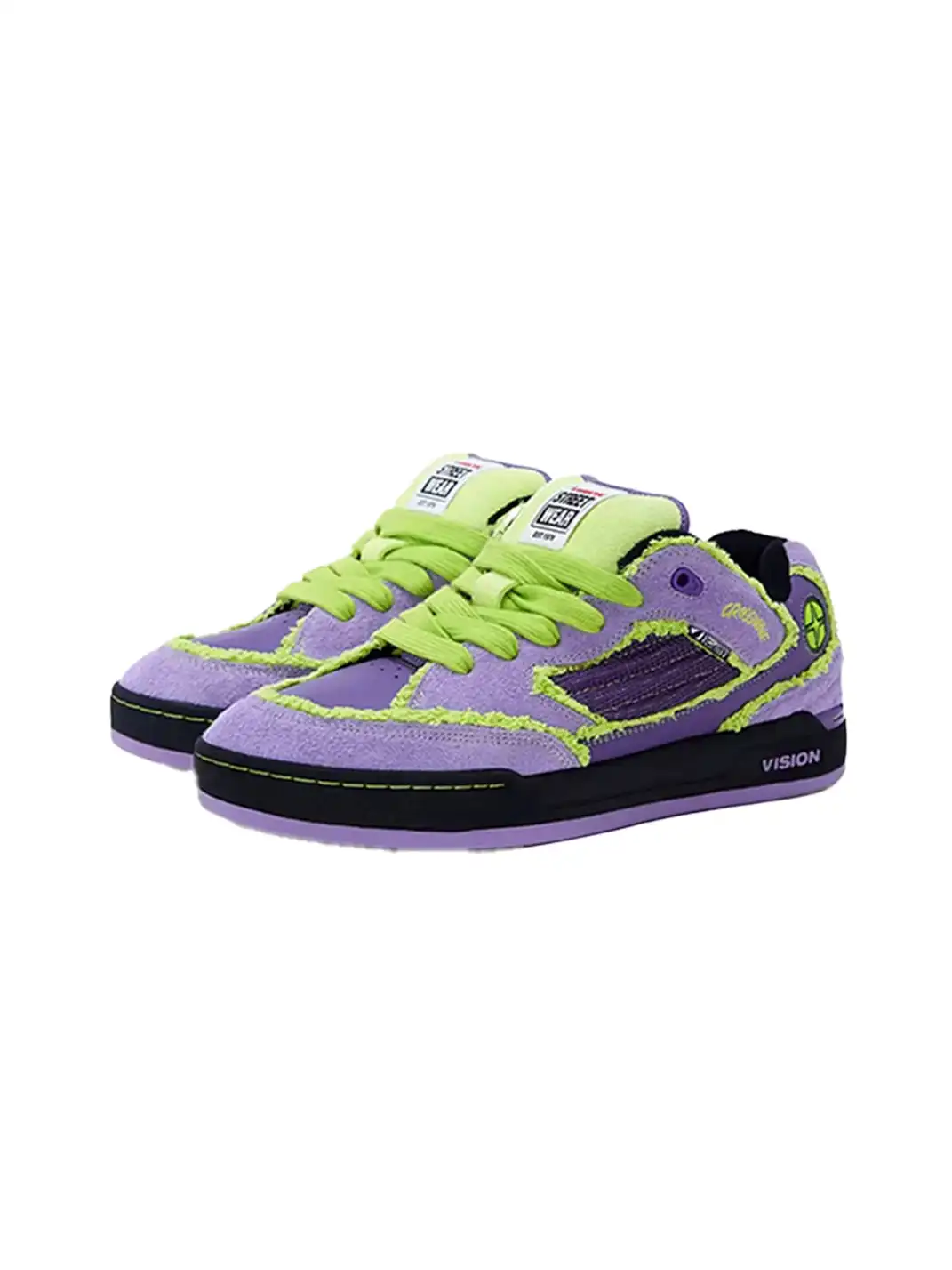 VST | Distressed Raw Edge Suede Skate Sneakers