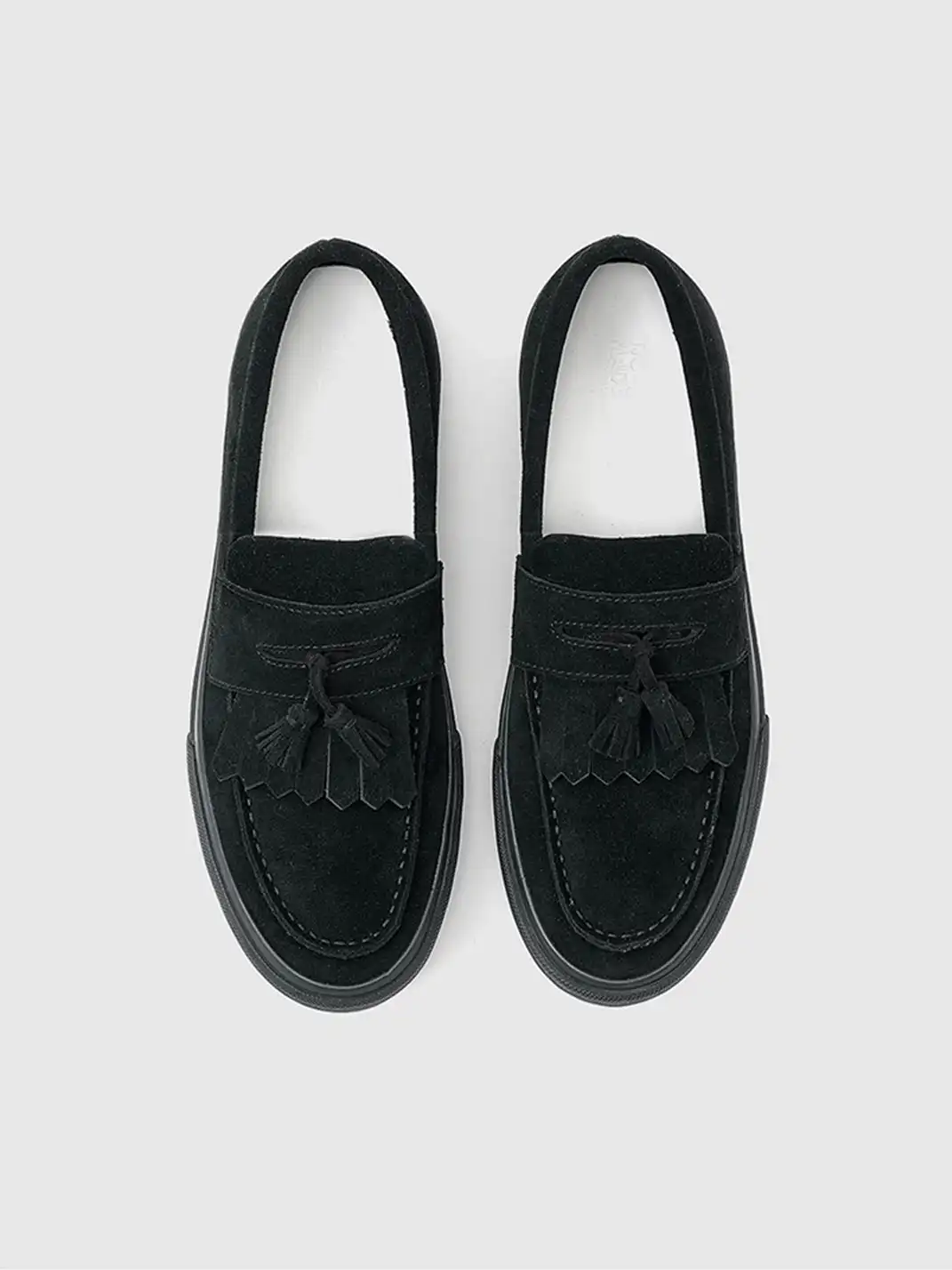 T/C MADE│Two-Tone Tassel Fringe Suede Platform Loafers