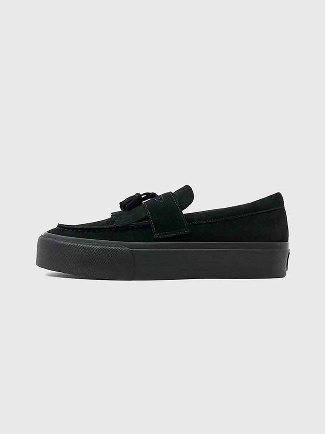T/C MADE│Two-Tone Tassel Fringe Suede Platform Loafers