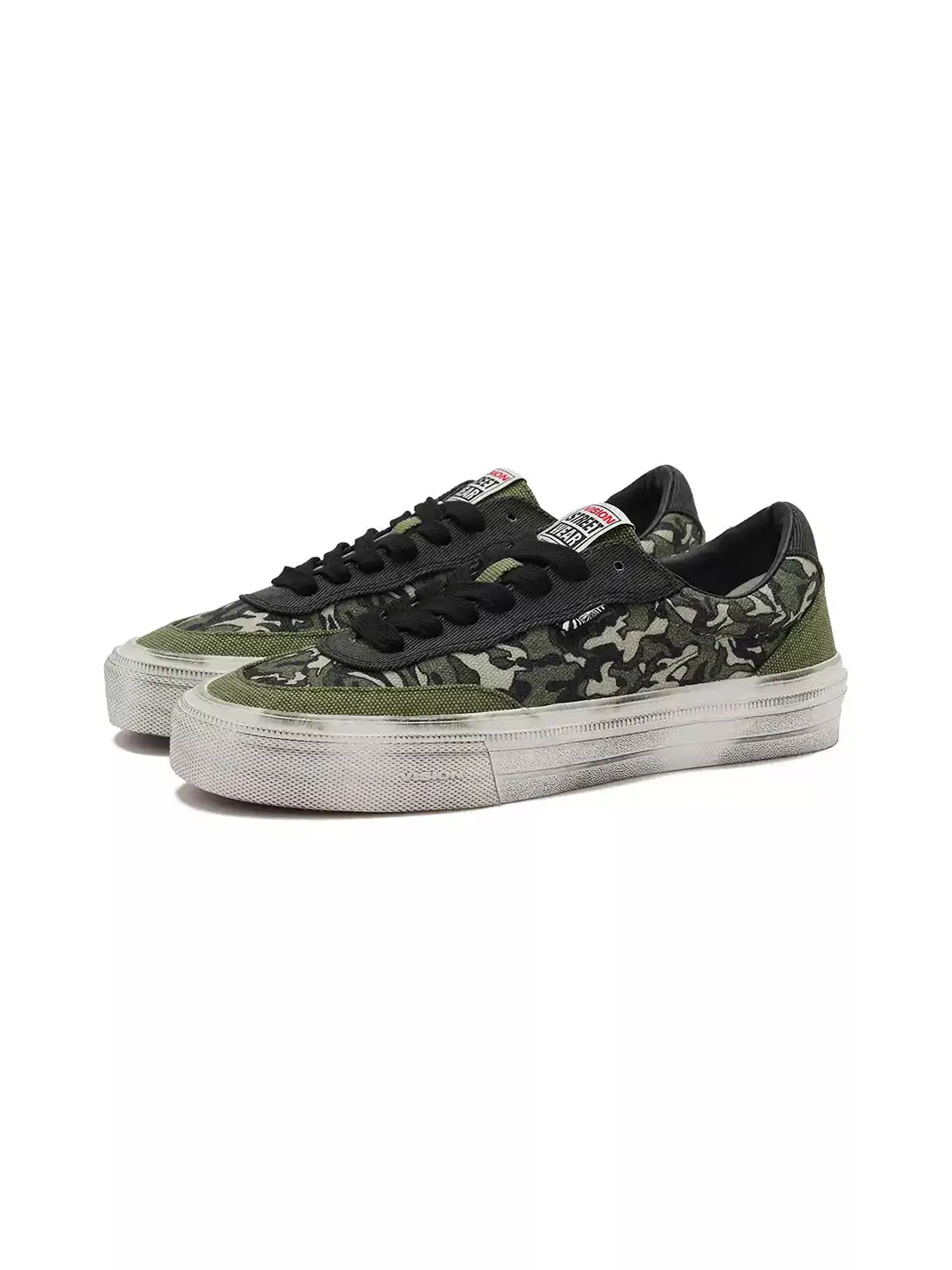 VSW | Distressed Camo Low-Top Skate Shoes