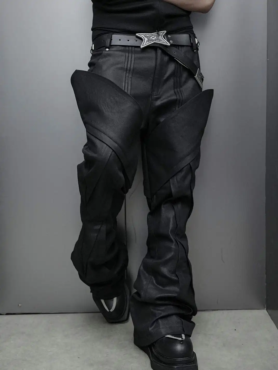 SSIN7 | Deconstructed Patchwork Waxed Jeans