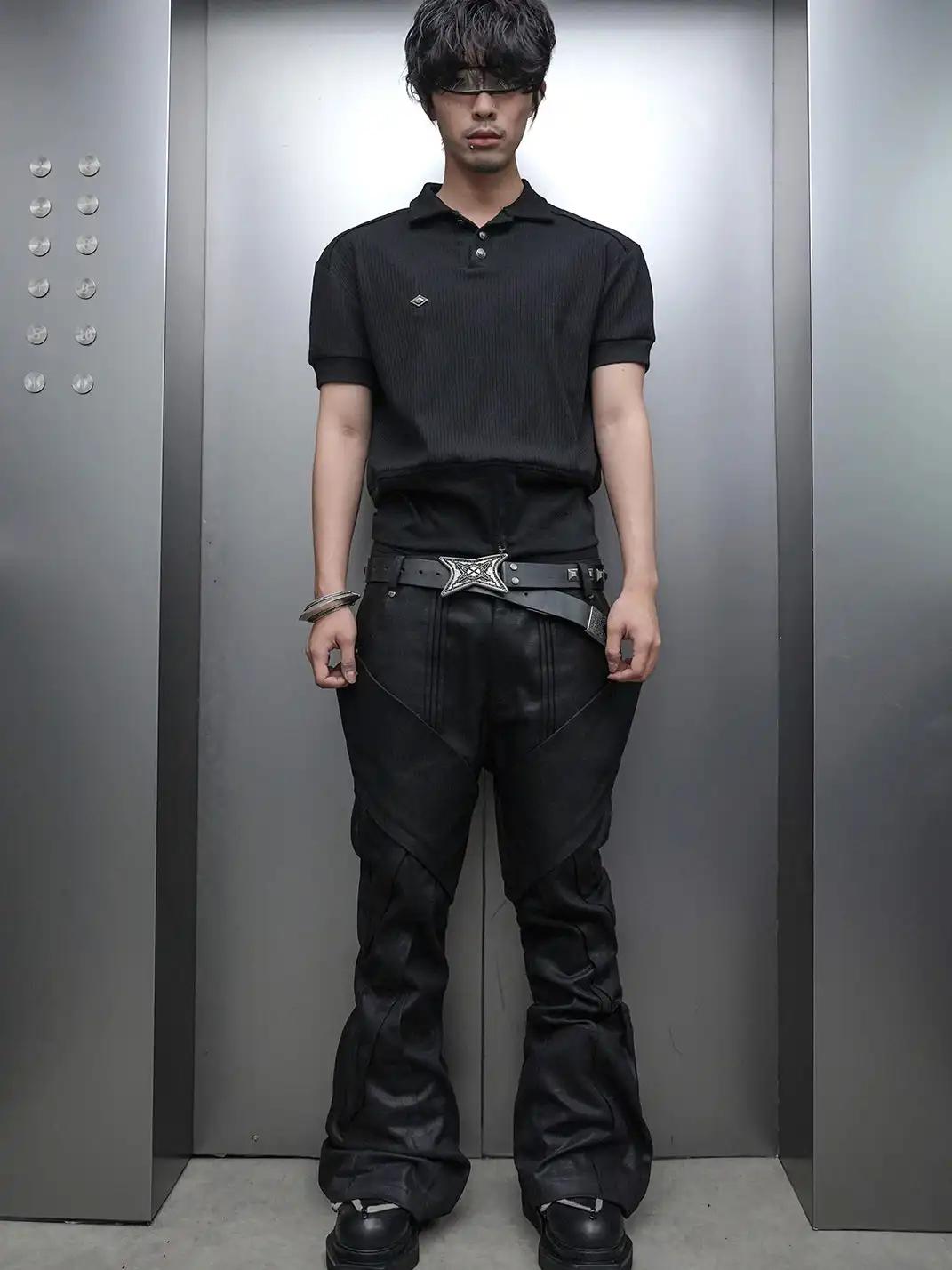 SSIN7 | Deconstructed Patchwork Waxed Jeans