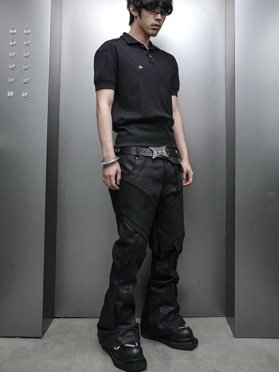 SSIN7 | Deconstructed Patchwork Waxed Jeans