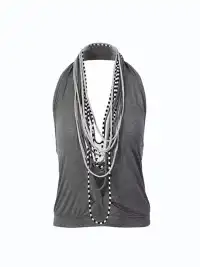 BITE | Tassel Necklace Deep V Cami Top