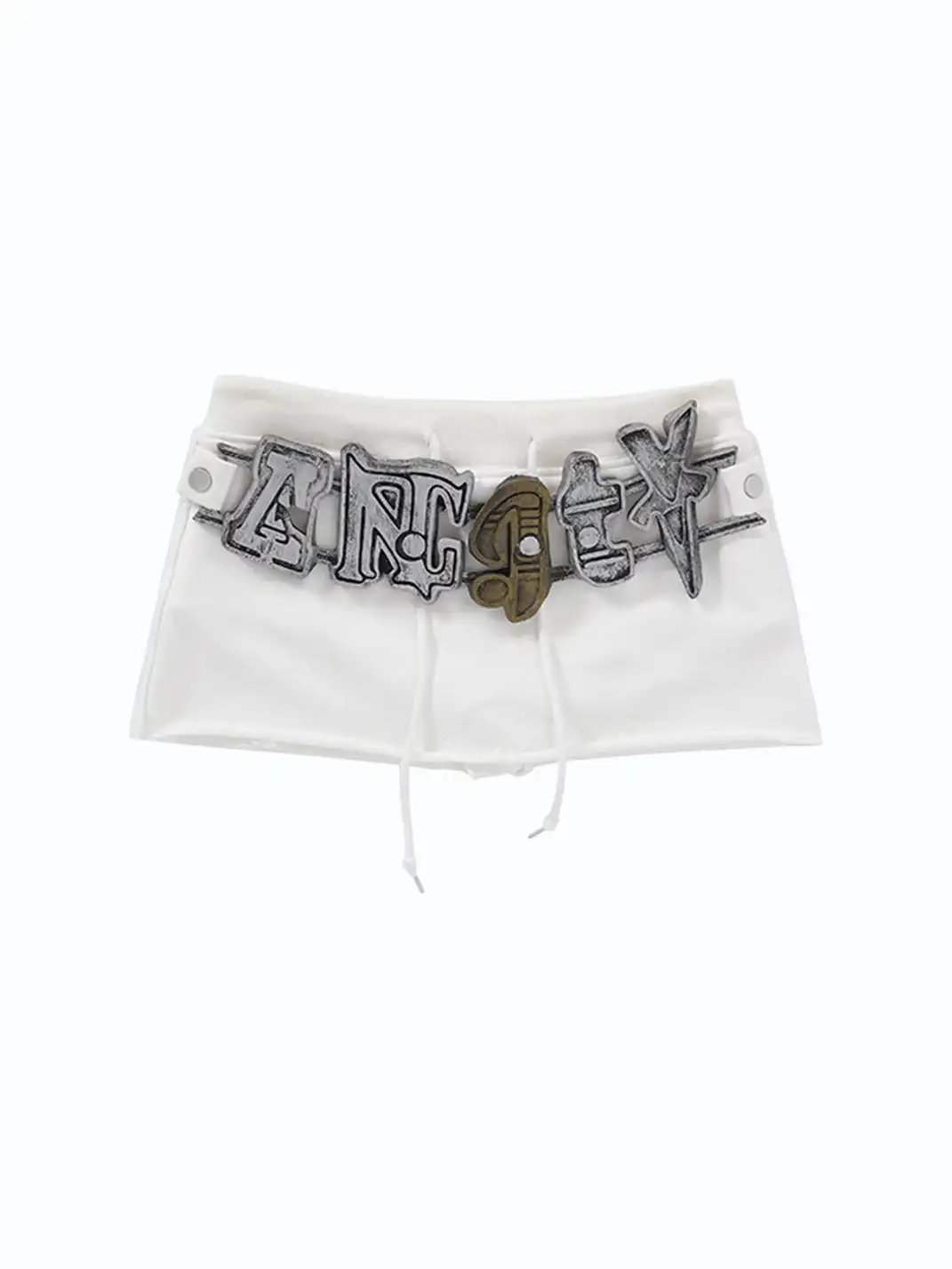 BITE | Detachable Low Waist Drawstring Bodycon Mini Skirt