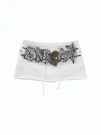 BITE | Detachable Low Waist Drawstring Bodycon Mini Skirt
