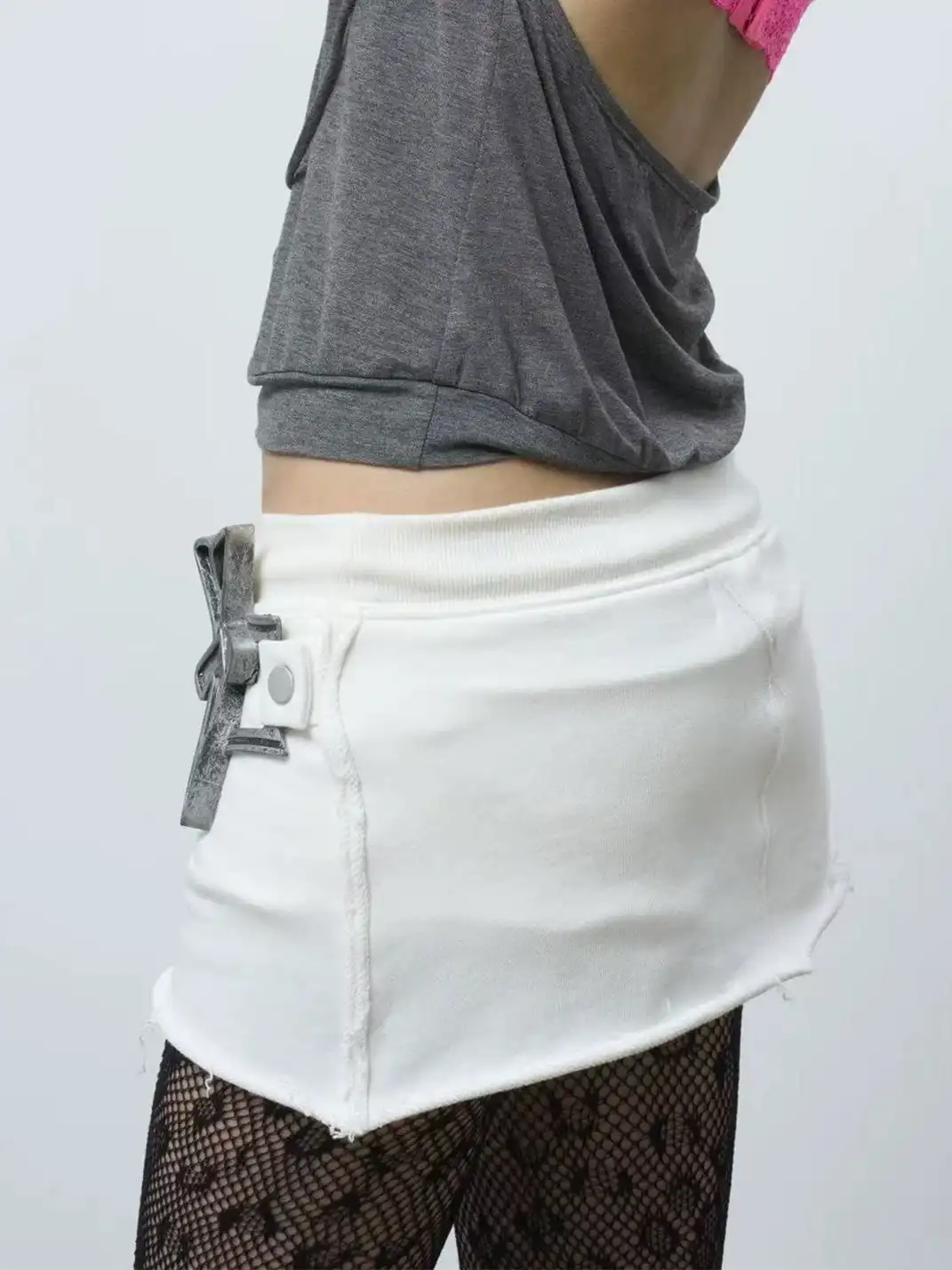 BITE | Detachable Low Waist Drawstring Bodycon Mini Skirt