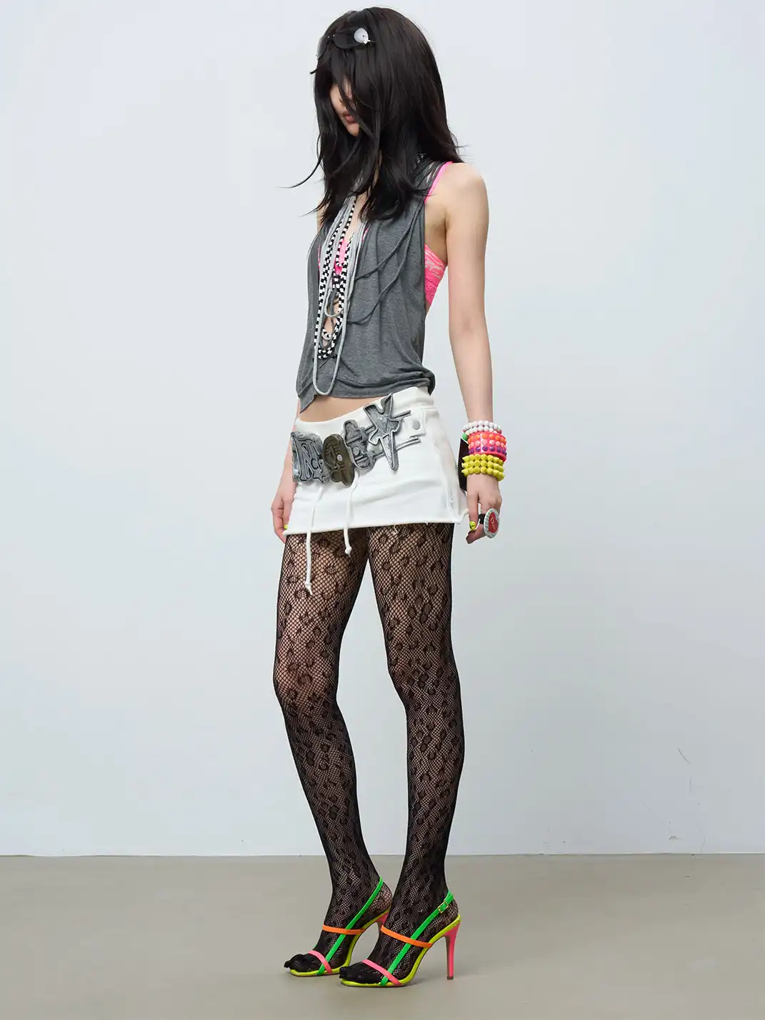 BITE | Detachable Low Waist Drawstring Bodycon Mini Skirt