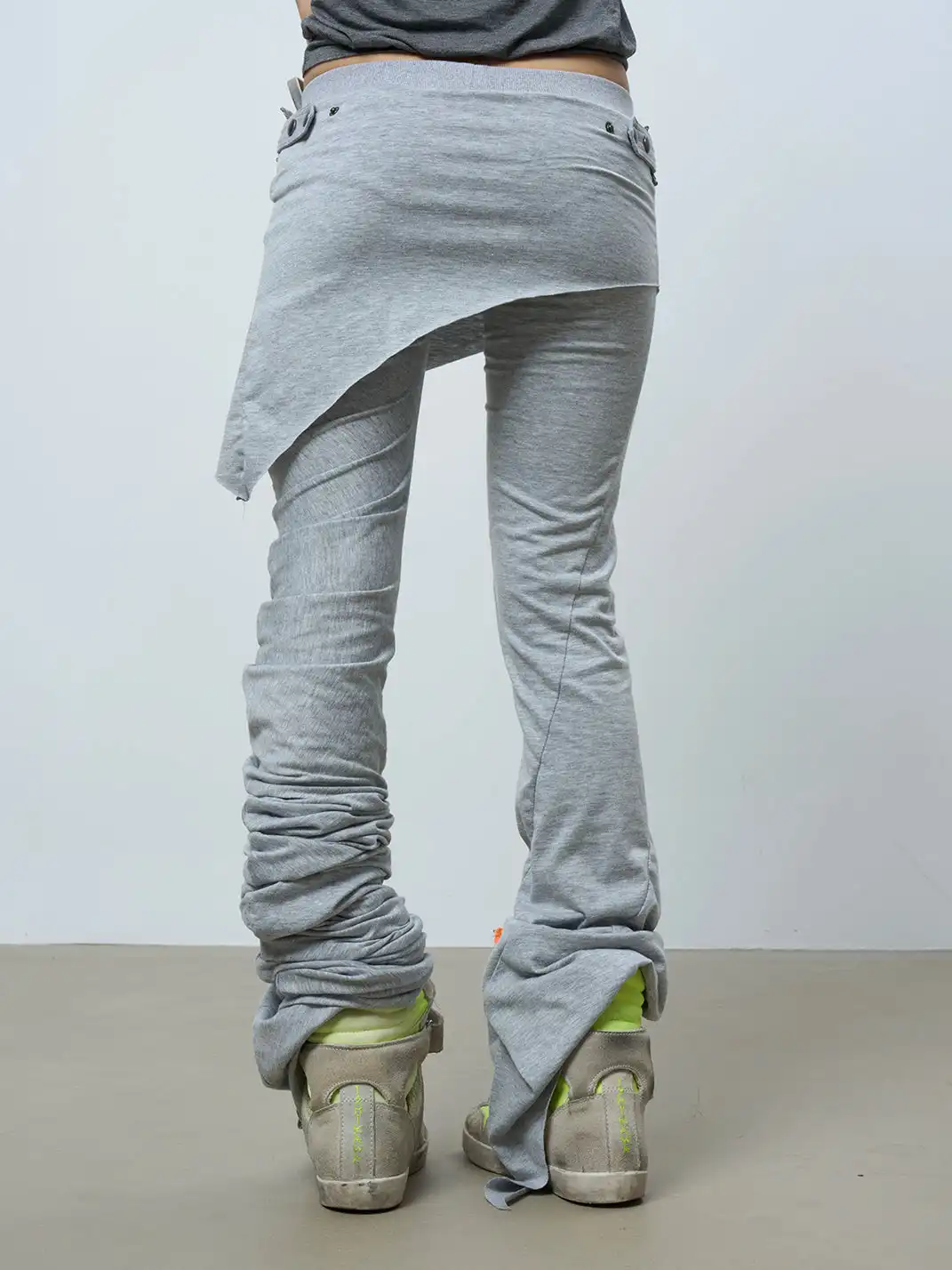 BITE | Low Rise Cut Floor-Length Double Layer Pants
