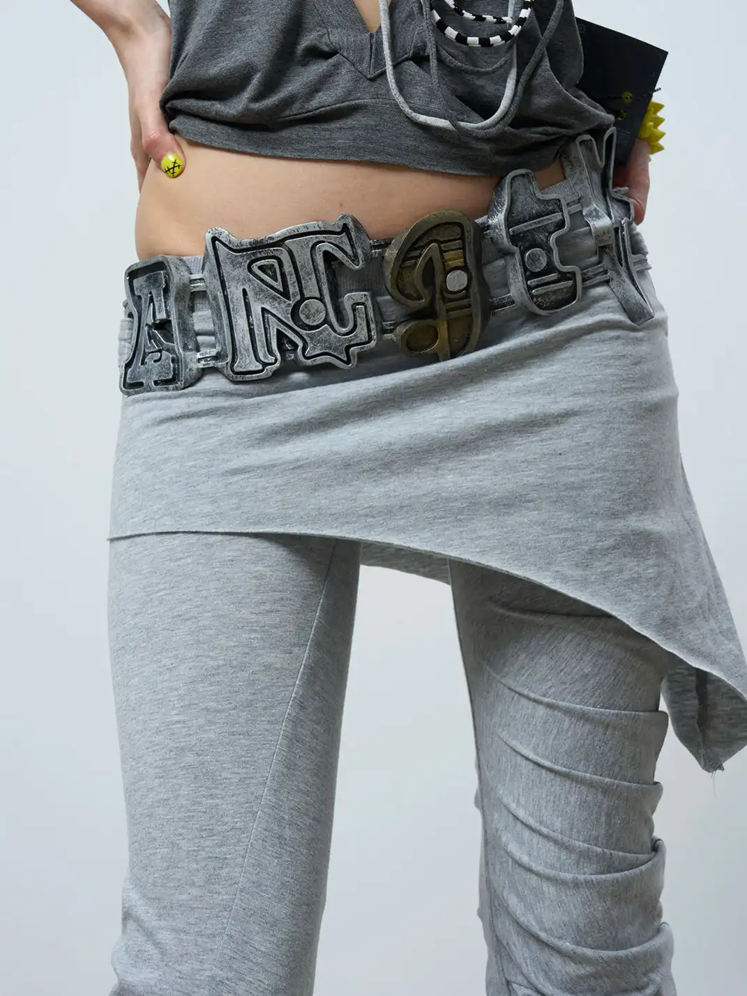 BITE | Low Rise Cut Floor-Length Double Layer Pants