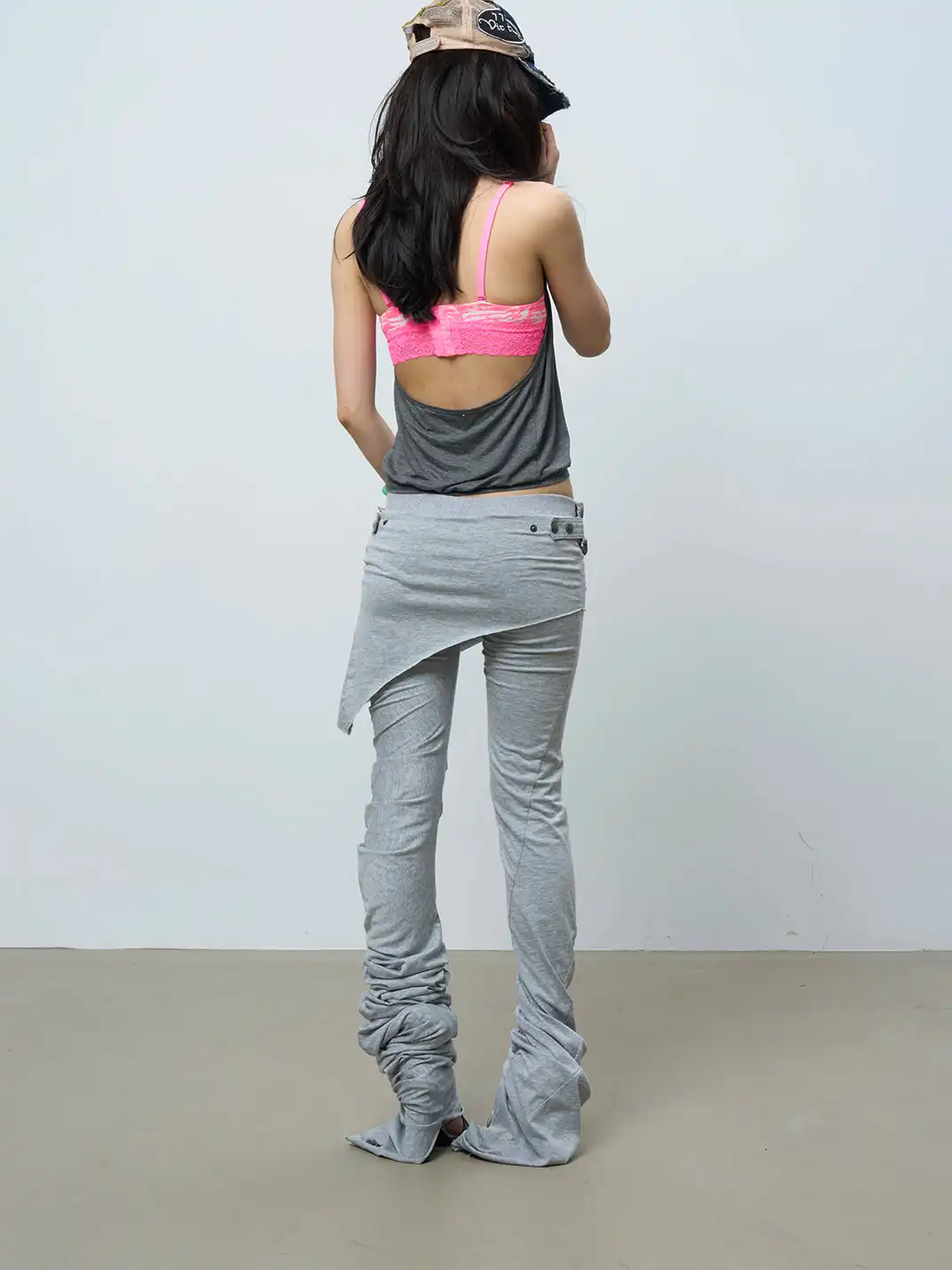 BITE | Low Rise Cut Floor-Length Double Layer Pants