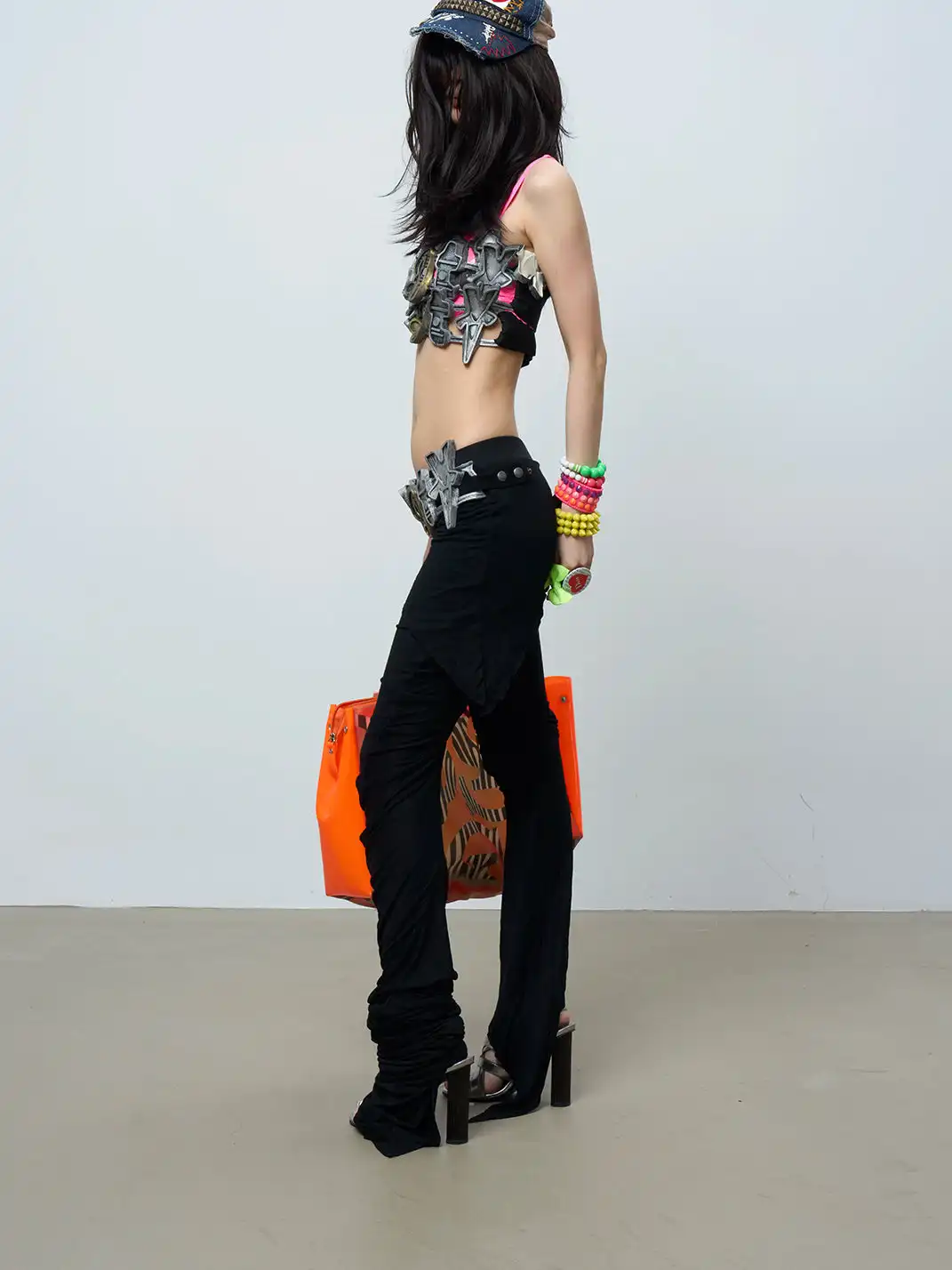 BITE | Low-Rise Waistband Extra Long Spiral Cut Floor-Length Skinny Trousers