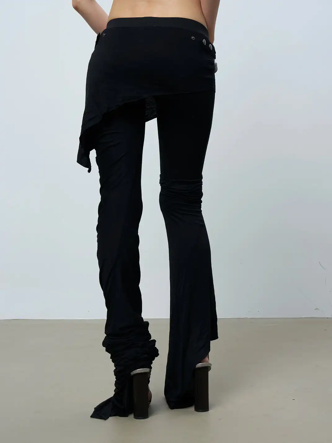 BITE | Low-Rise Waistband Extra Long Spiral Cut Floor-Length Skinny Trousers