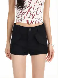 BIGGOLD | High Waist Cuffed Cargo Shorts