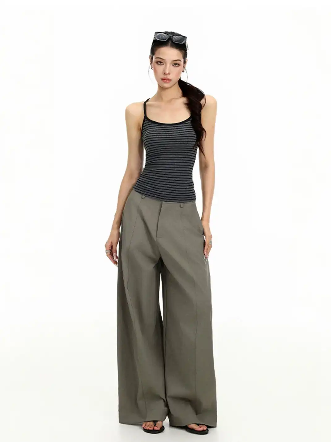 BIGGOLD | Striped U-Neck Cami Top