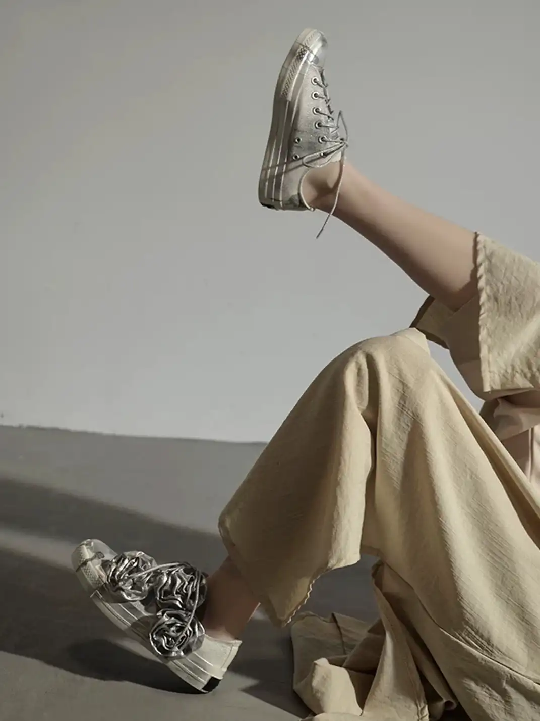 DAYMARE | Futuristic Rose Canvas Shoes