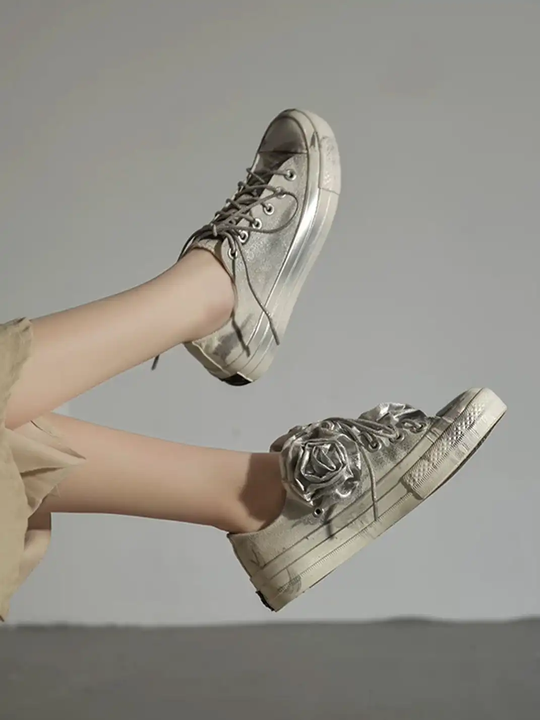 DAYMARE | Futuristic Rose Canvas Shoes