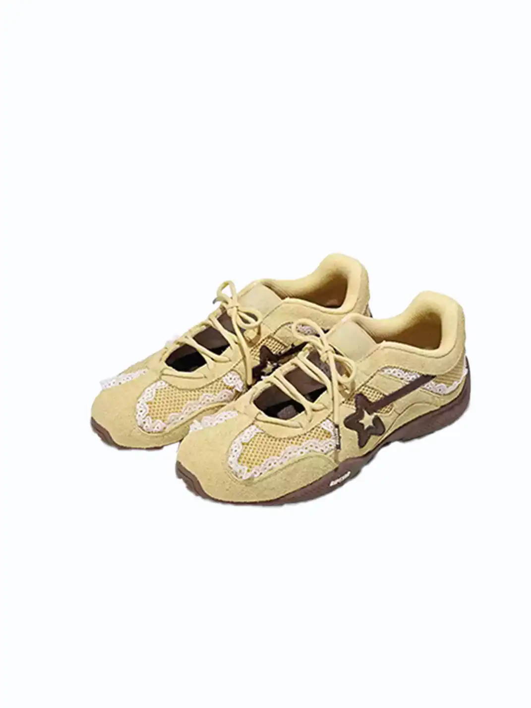 RIPSTAR | Balletcore Red Lace Pearl Bow Training Shoes
