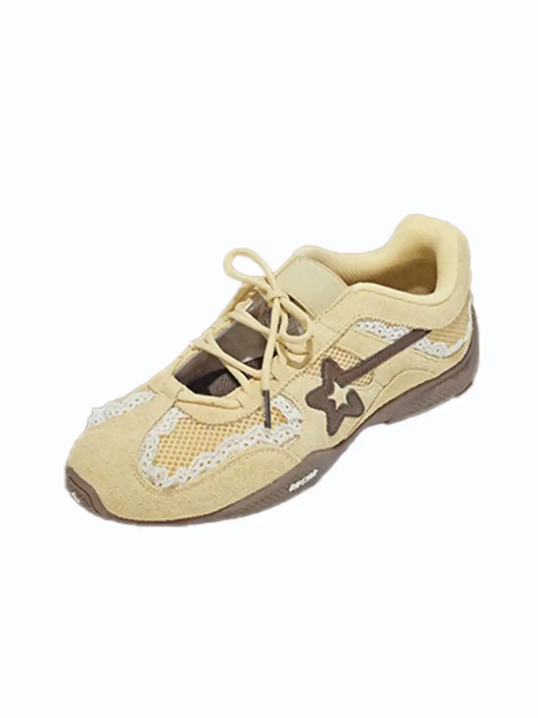 RIPSTAR | Balletcore Red Lace Pearl Bow Training Shoes