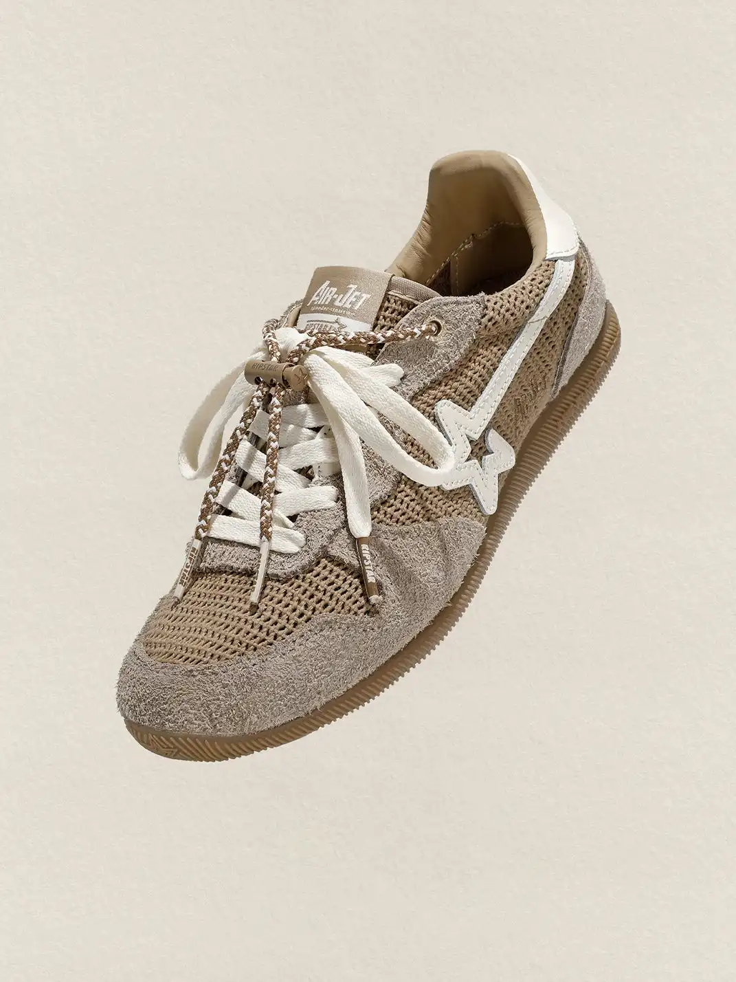 RIPSTAR | Mesh Star German Training Sneakers-Khaki