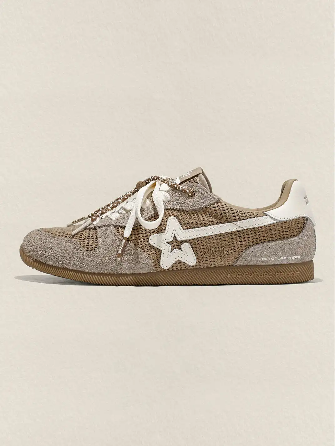 RIPSTAR | Mesh Star German Training Sneakers-Khaki