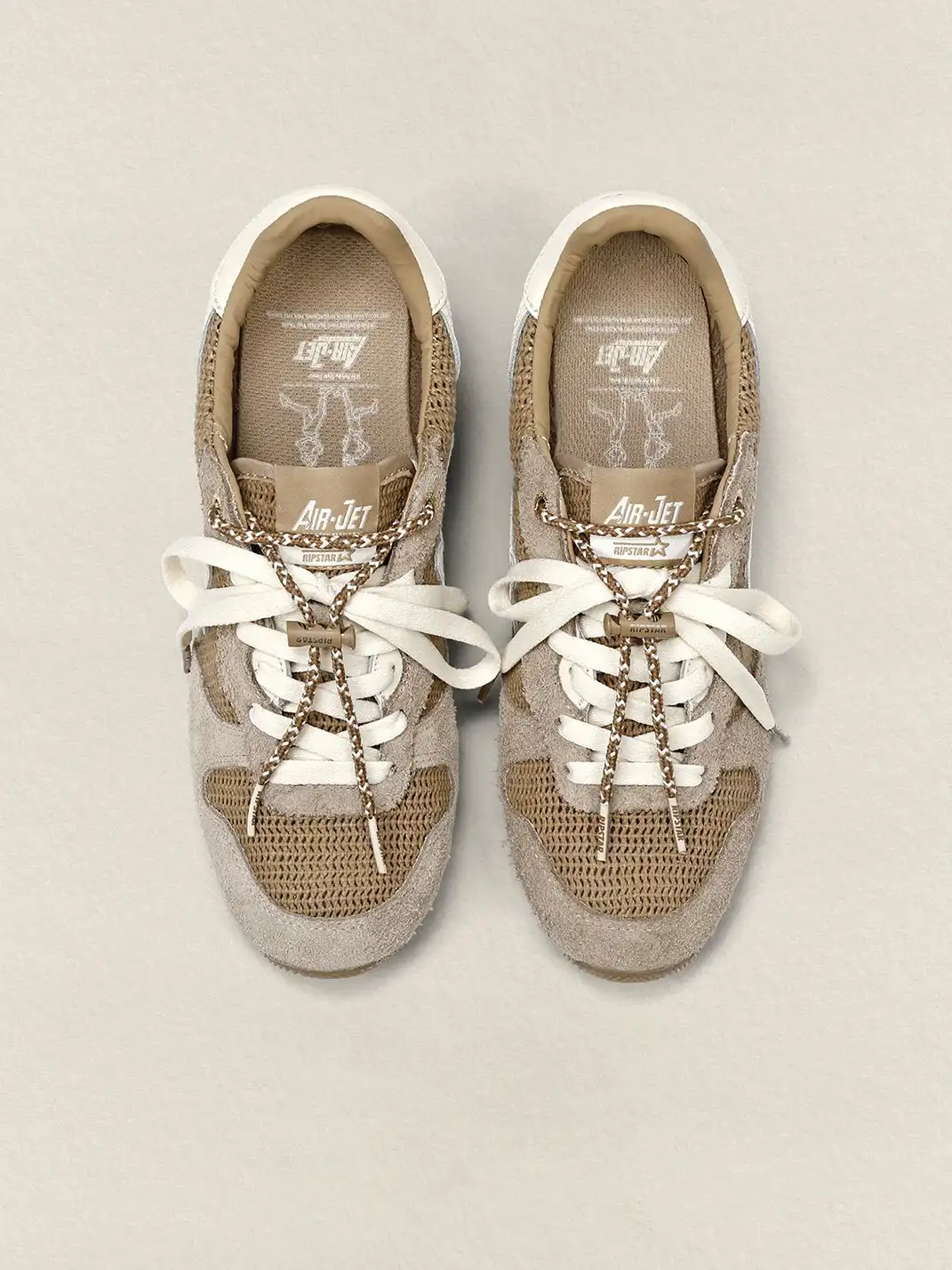 RIPSTAR | Mesh Star German Training Sneakers-Khaki