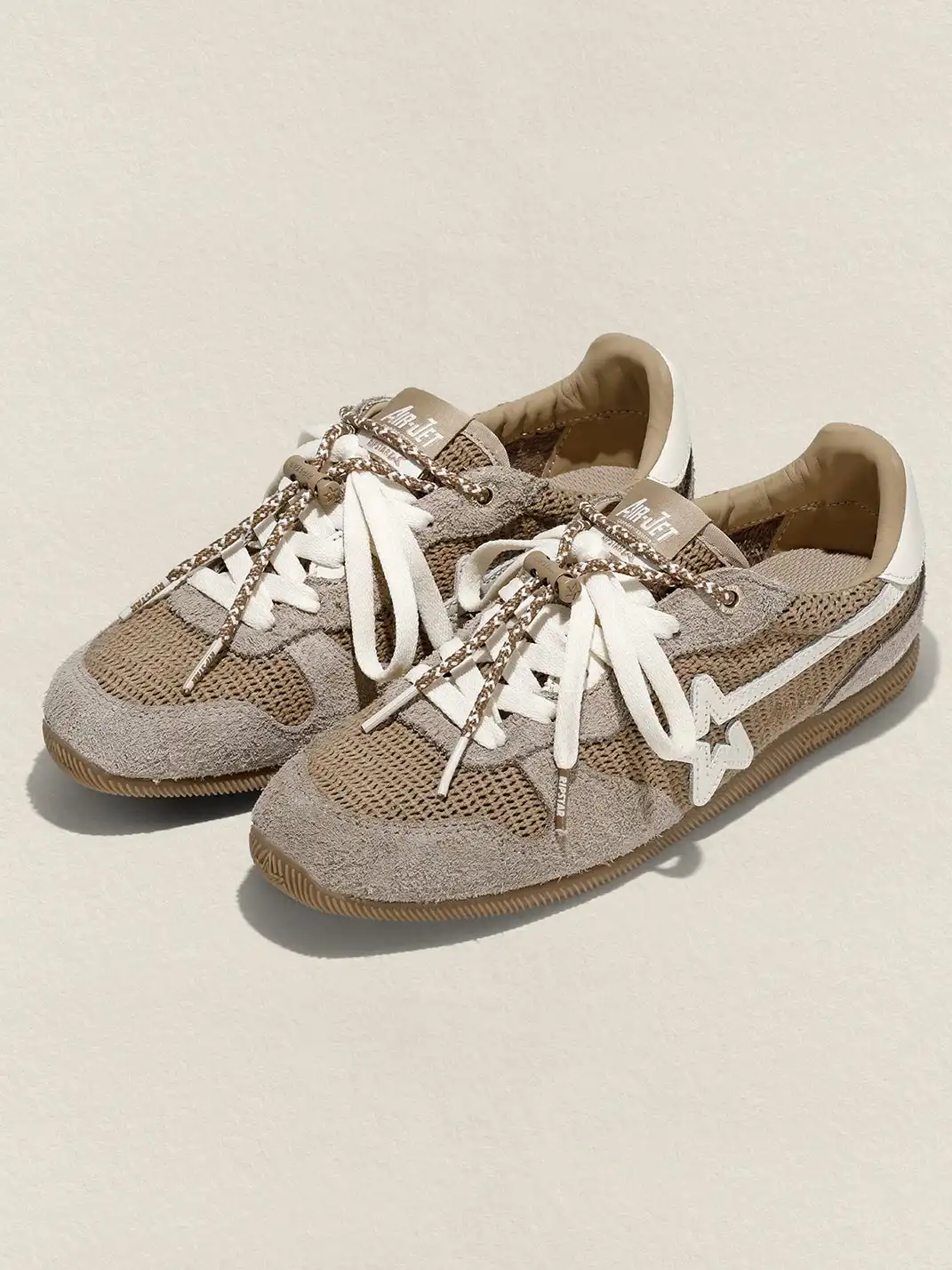 RIPSTAR | Mesh Star German Training Sneakers-Khaki
