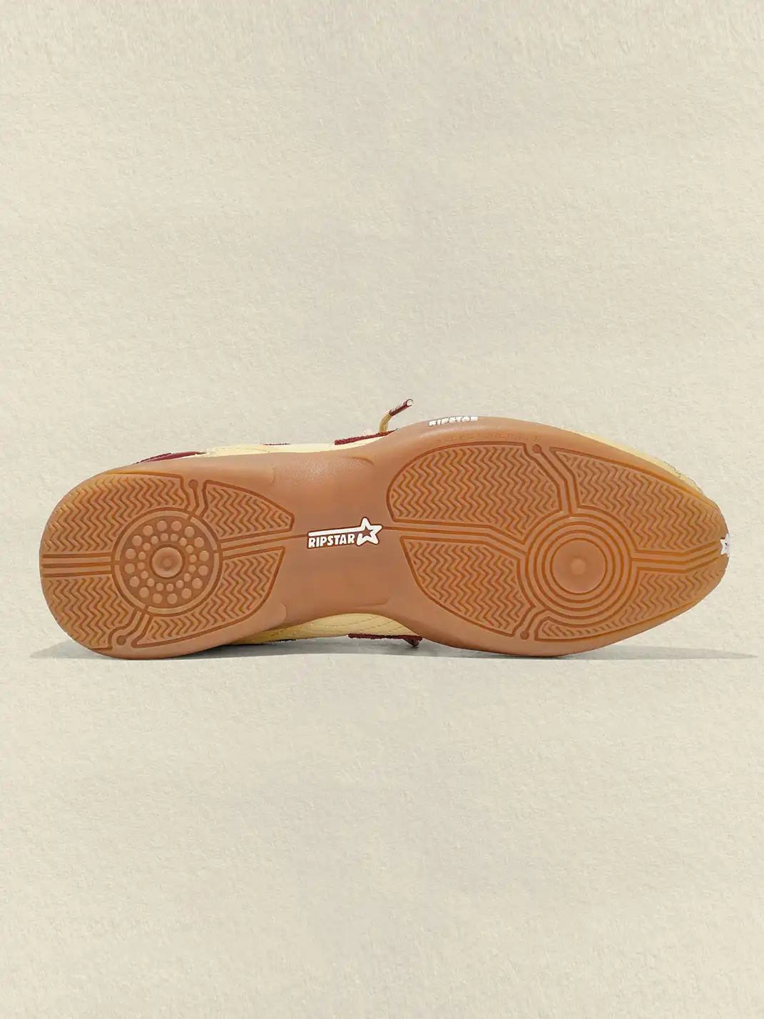 RIPSTAR | Cream Yellow Star Retro Running Sneakers