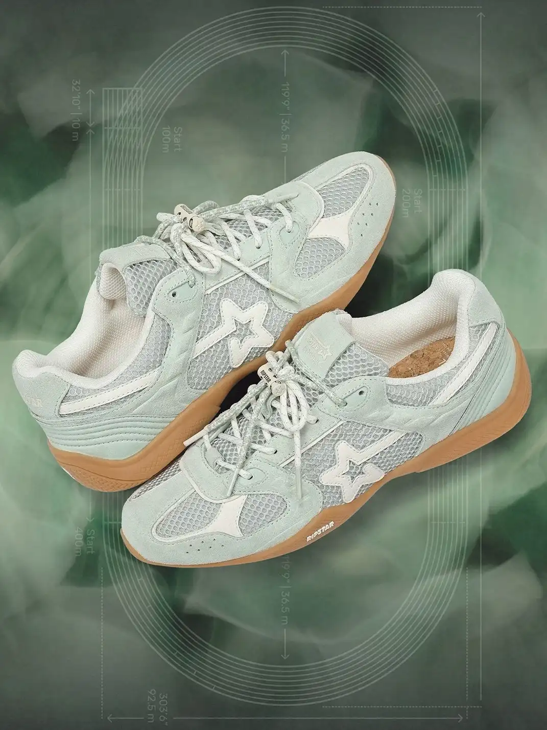 RIPSTAR | Mesh Star German Training Sneakers-Blue