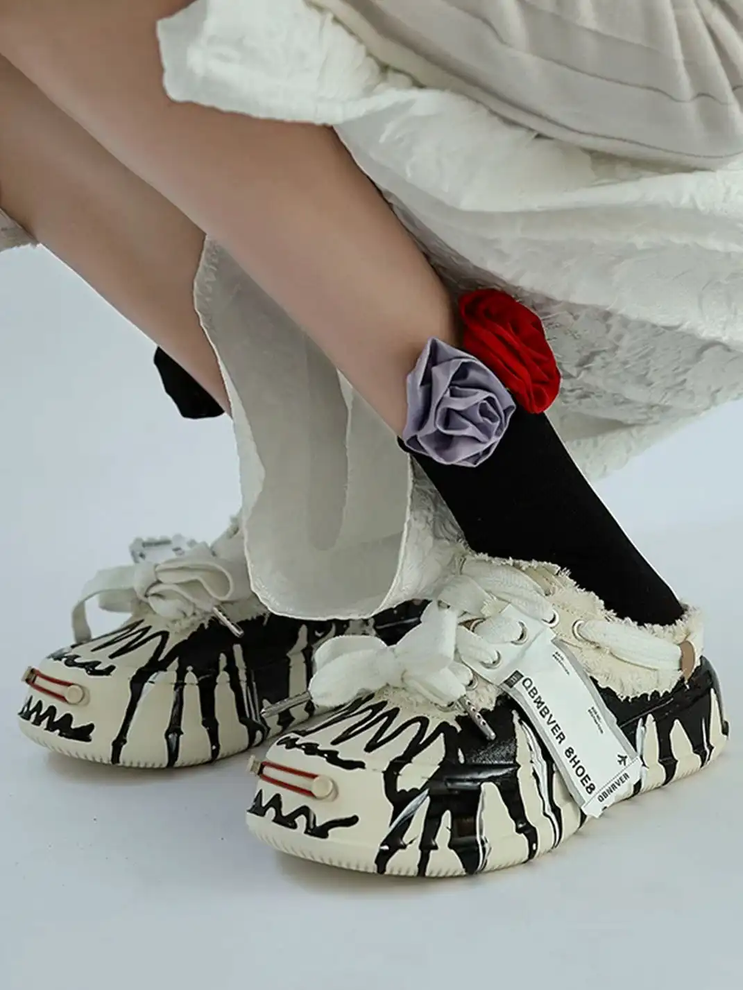 DAYMARE | Raw Edge Platform Canvas Shoes