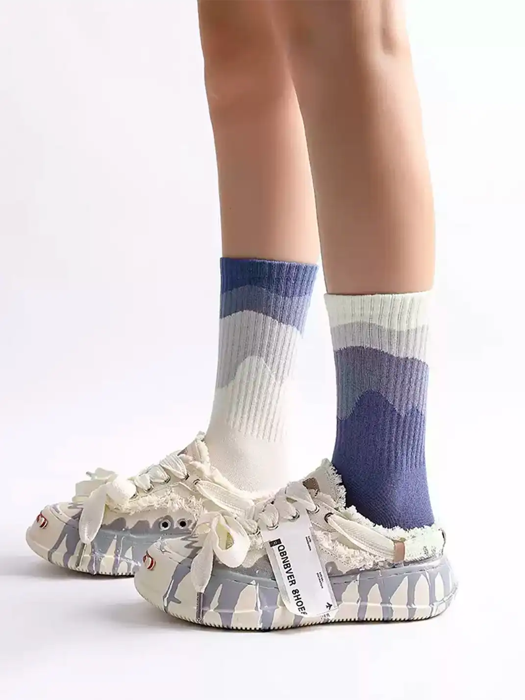 DAYMARE | Raw Edge Platform Canvas Shoes
