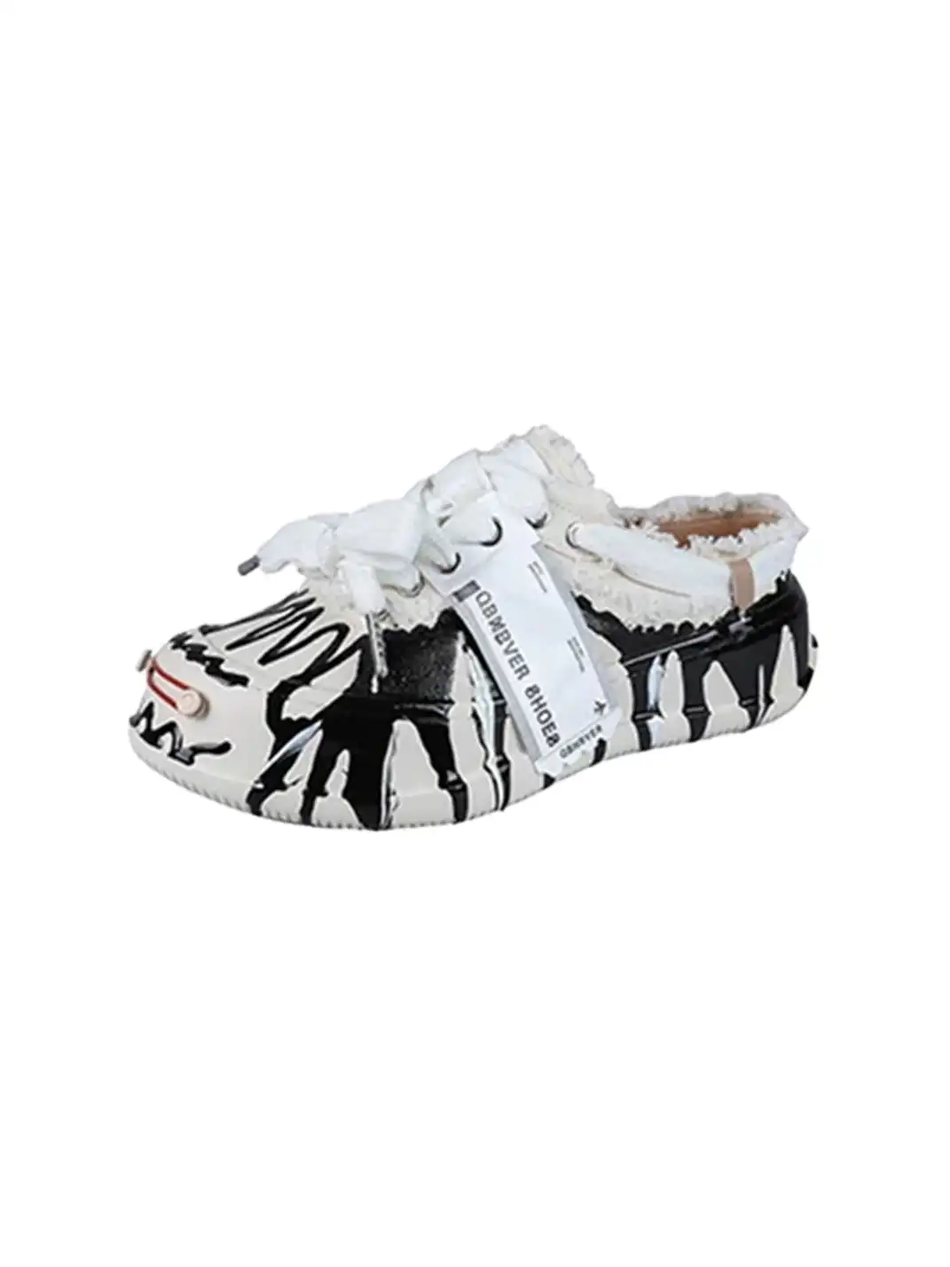 DAYMARE | Raw Edge Platform Canvas Shoes