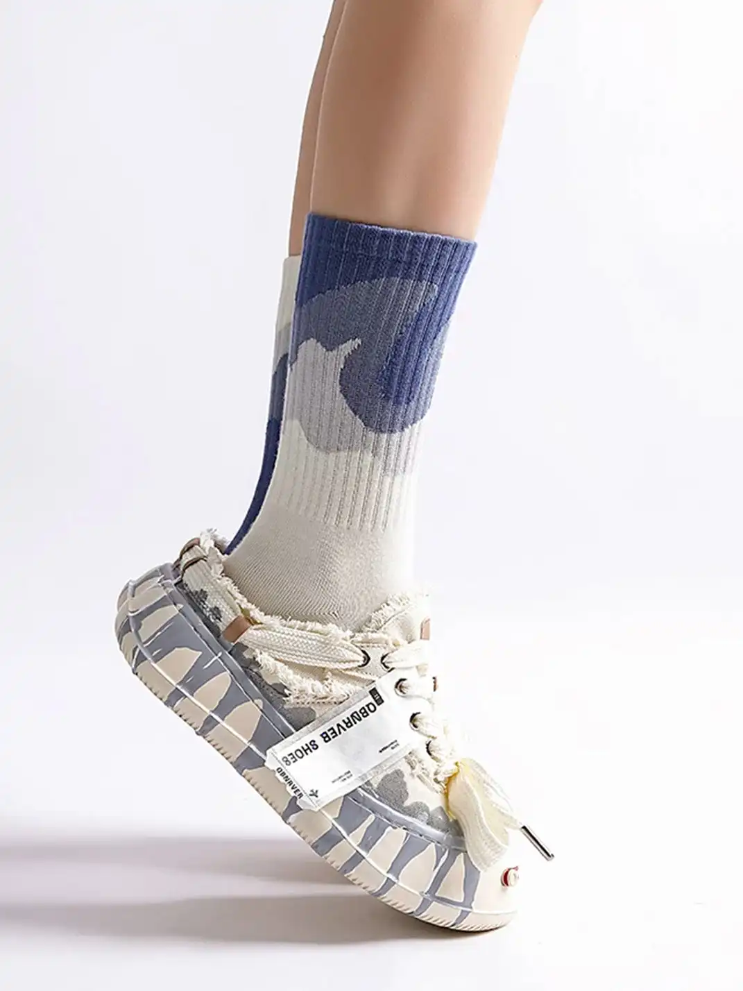 DAYMARE | Raw Edge Platform Canvas Shoes