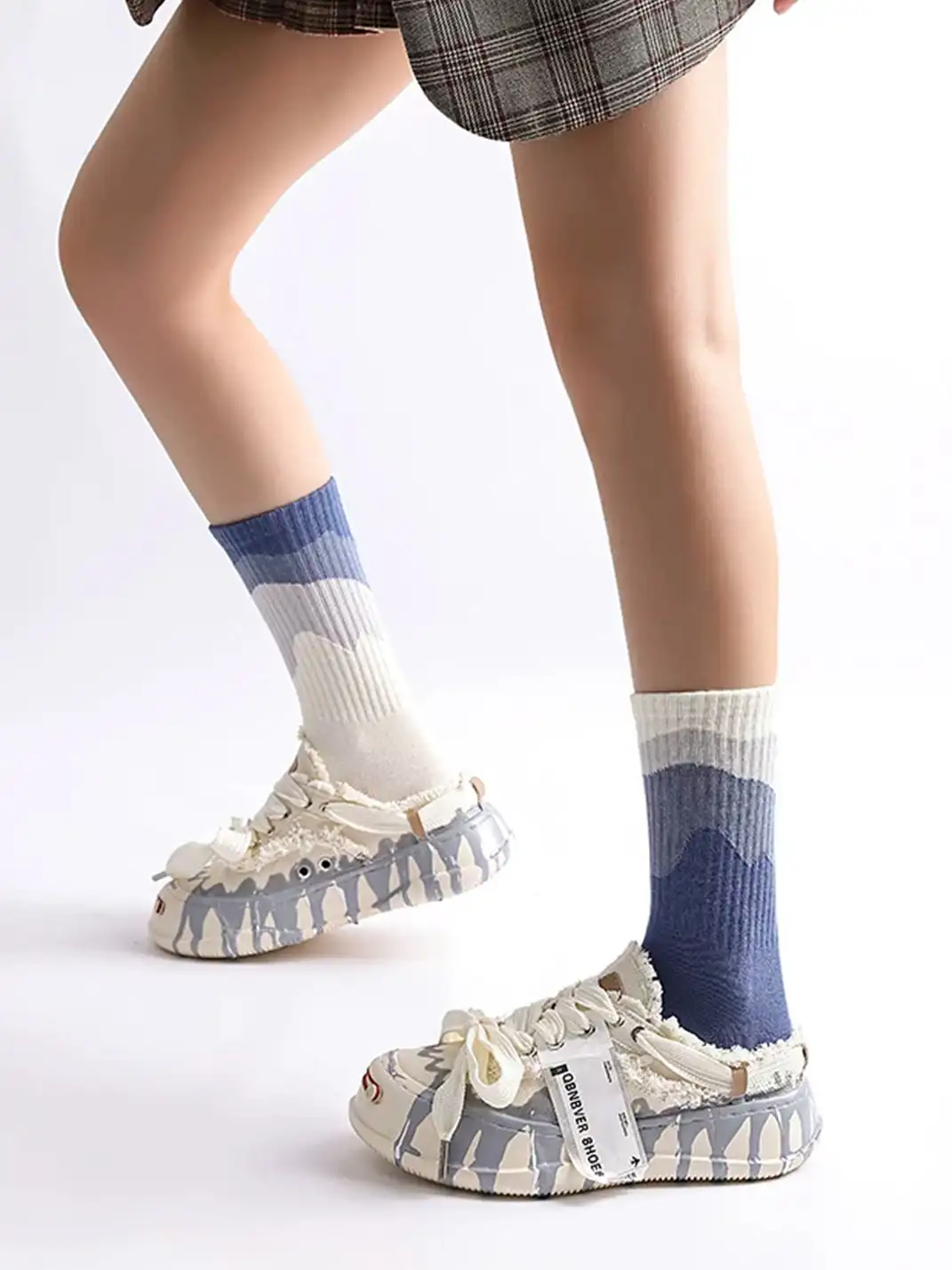 DAYMARE | Raw Edge Platform Canvas Shoes