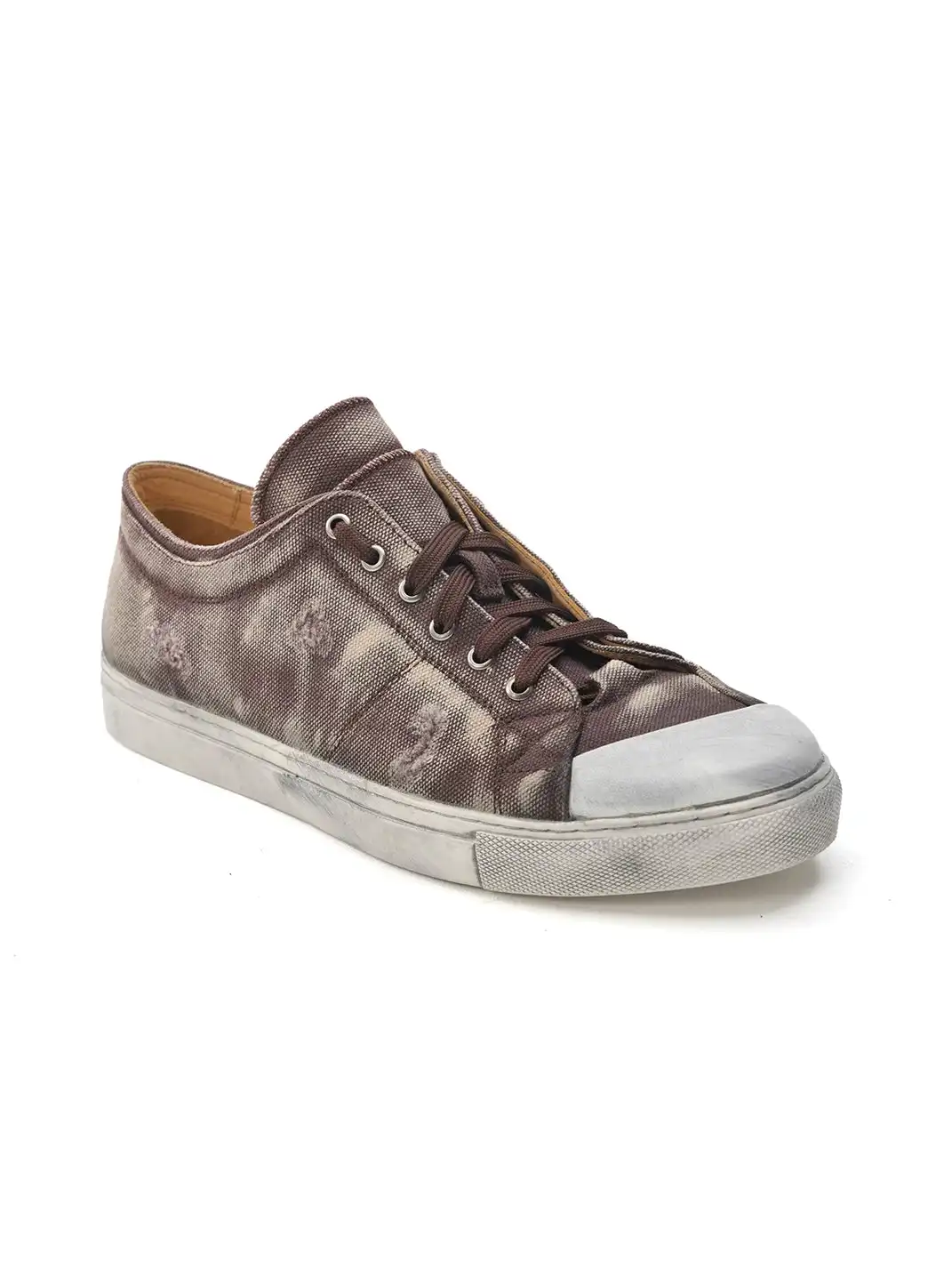 NO LOGO | Special Round Toe Double Tongue Canvas Skate Shoes