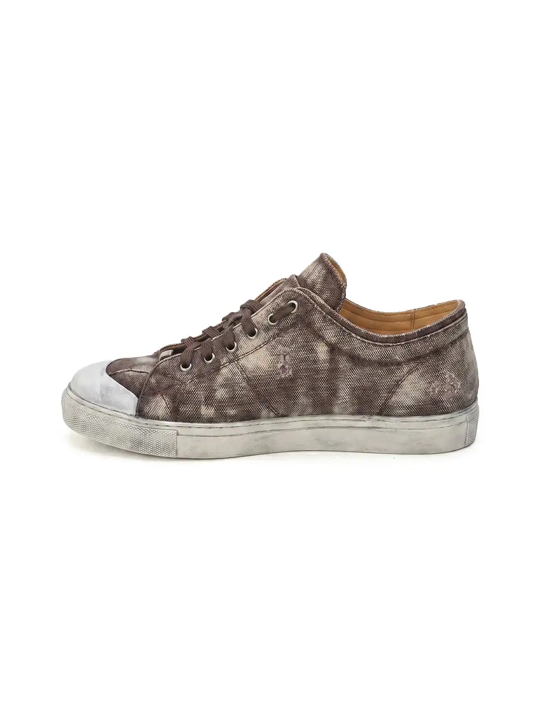 NO LOGO | Special Round Toe Double Tongue Canvas Skate Shoes