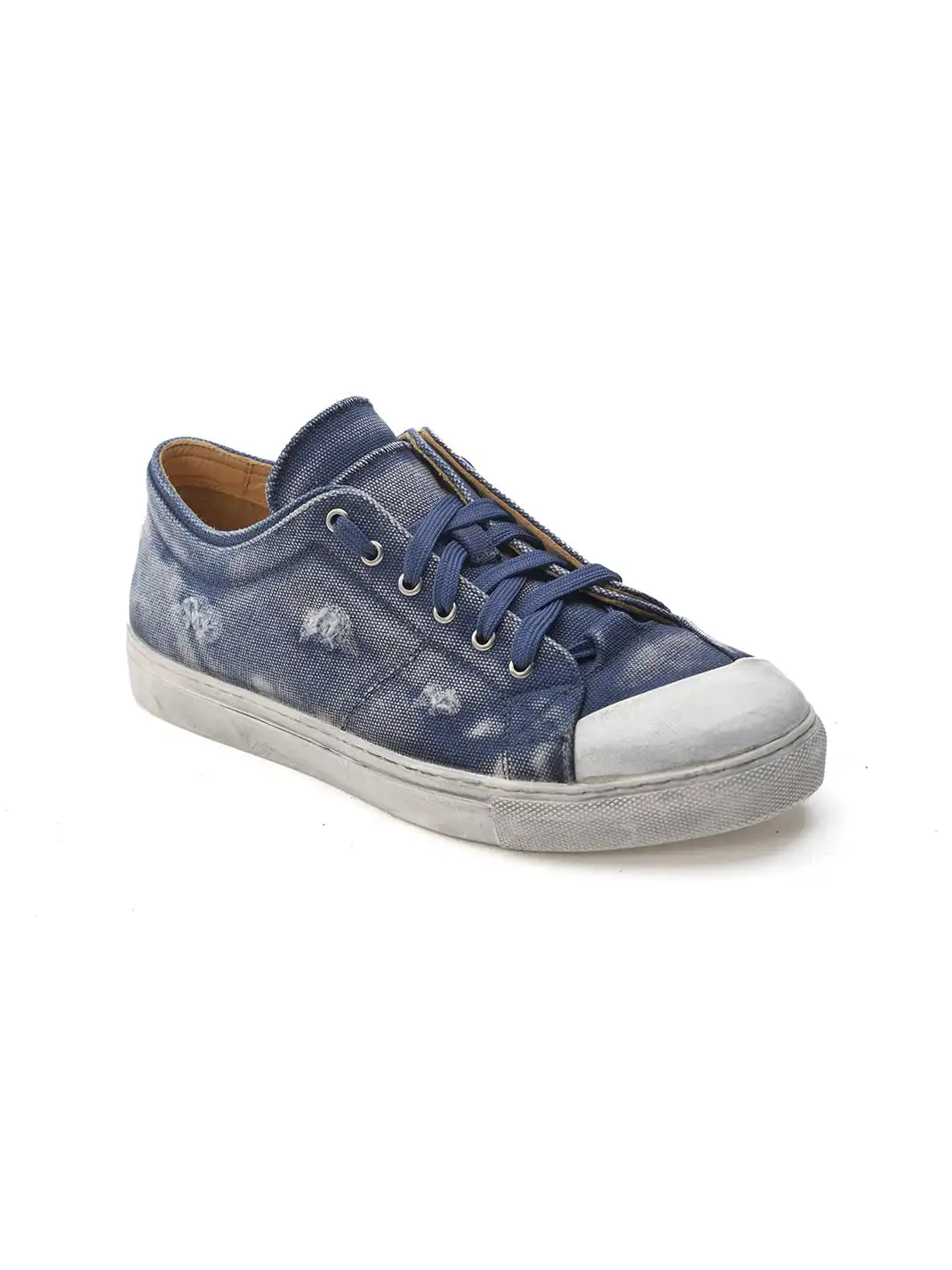 NO LOGO | Special Round Toe Double Tongue Canvas Skate Shoes