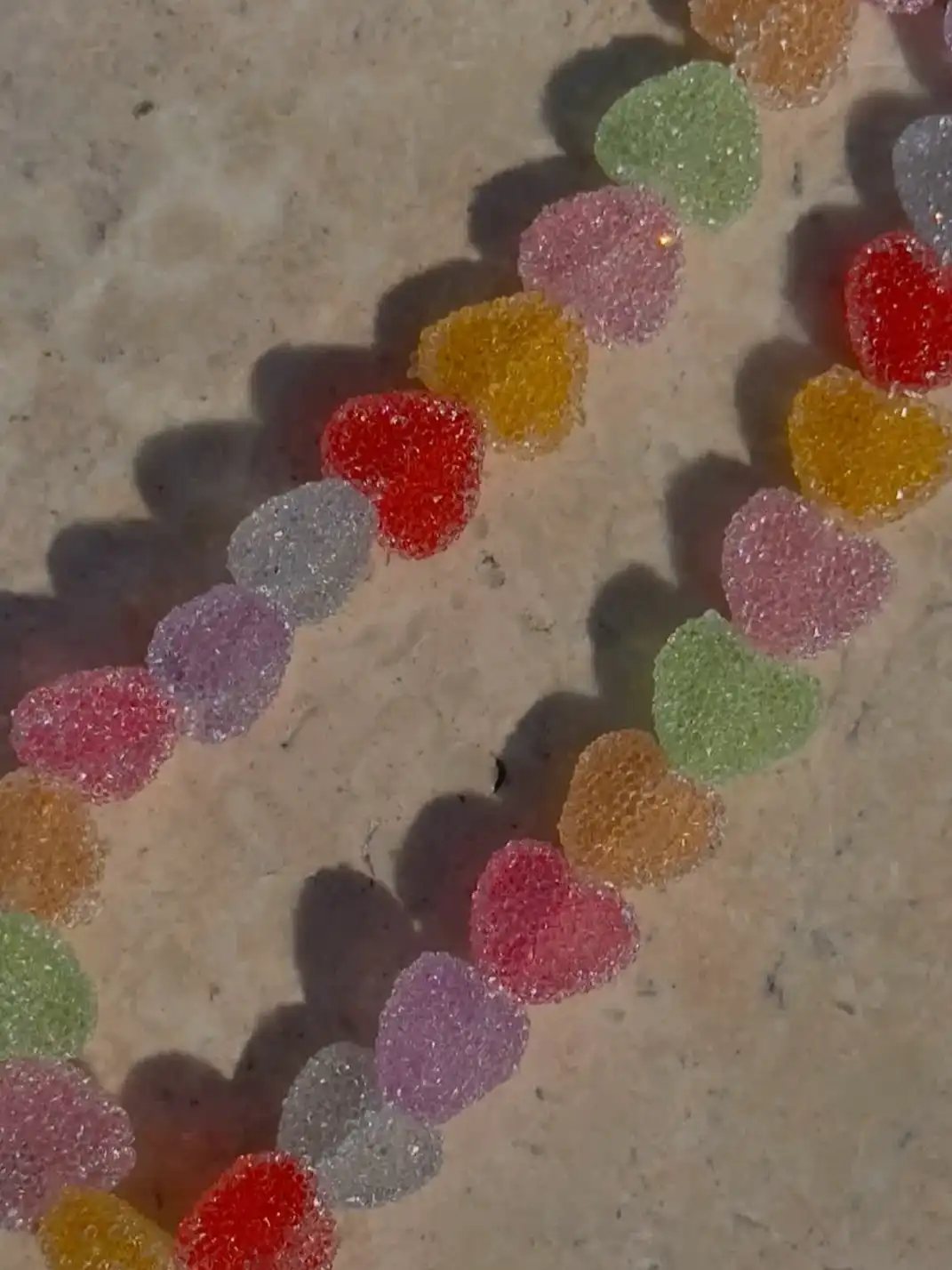 JM | Gummy Candy Frosted Heart Necklace