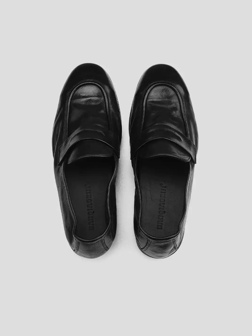 HANQIAORIJI | Washed Leather Loafers