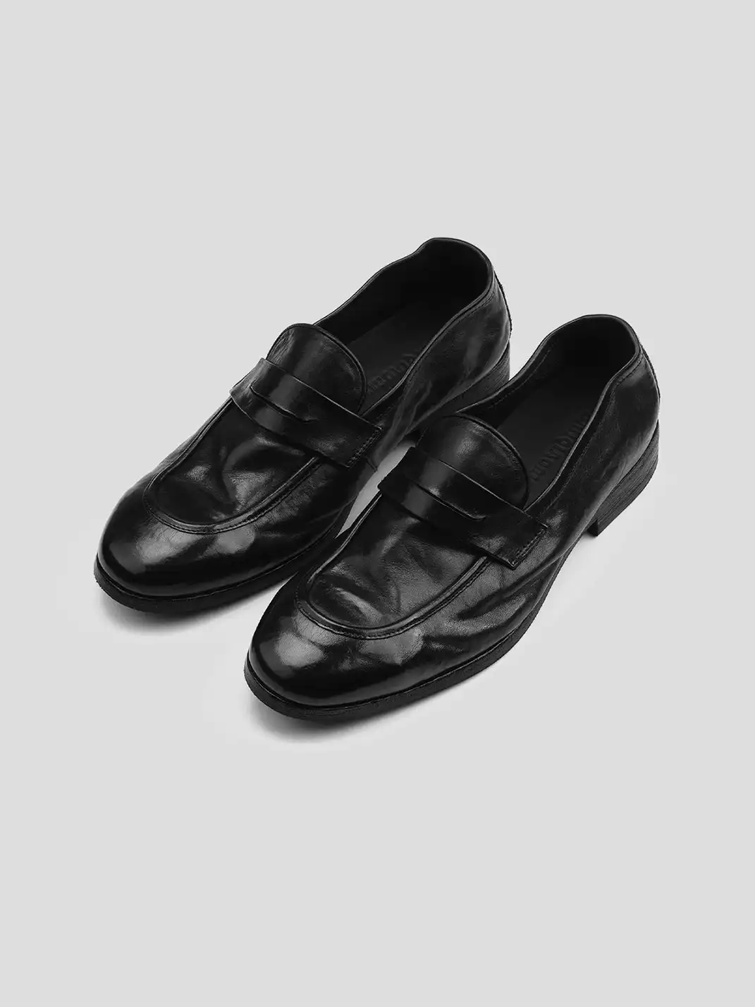 HANQIAORIJI | Washed Leather Loafers