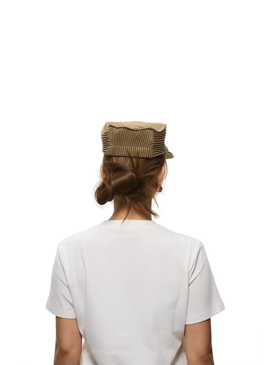 6CRAYON | Pleated Flat Brim Baseball Cap-Green