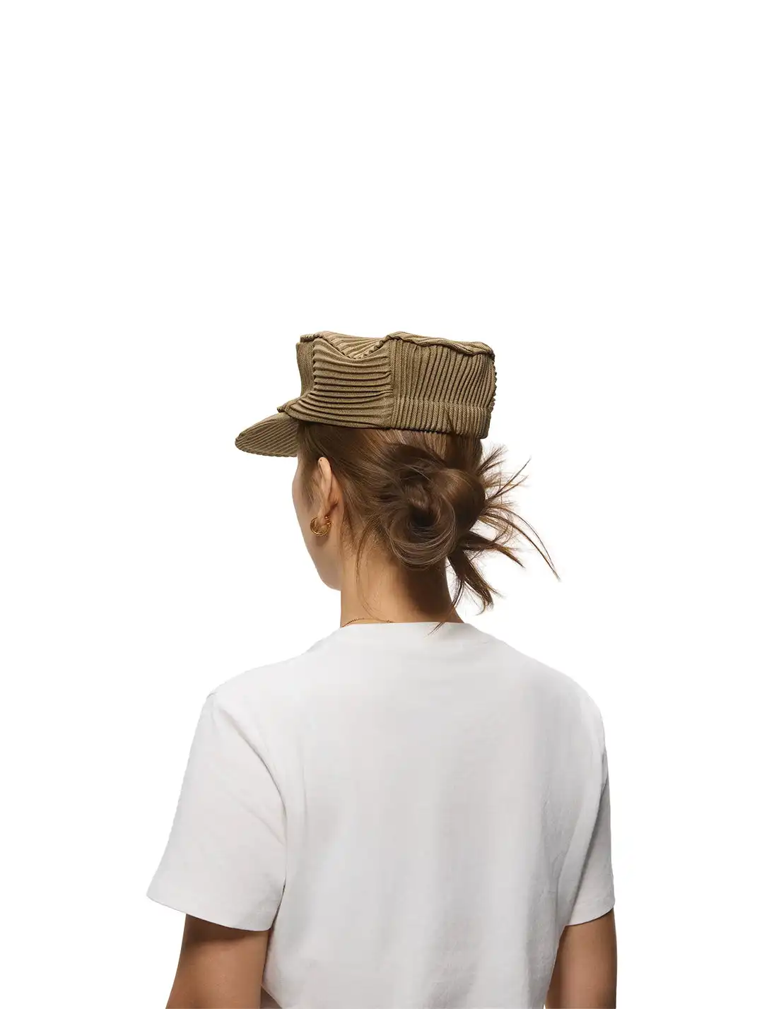 6CRAYON | Pleated Flat Brim Baseball Cap-Green