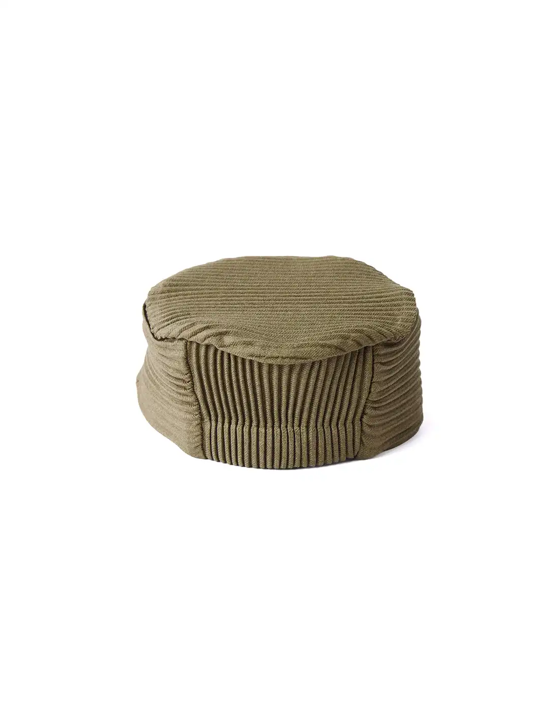 6CRAYON | Pleated Flat Brim Baseball Cap-Green