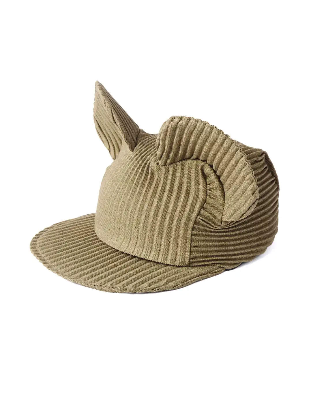 6CRAYON | Pleated Mickey Ear Flat Brim Baseball Cap-Green