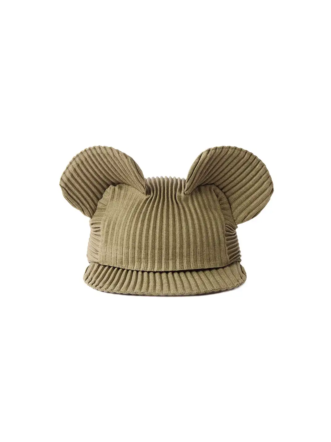 6CRAYON | Pleated Mickey Ear Flat Brim Baseball Cap-Green