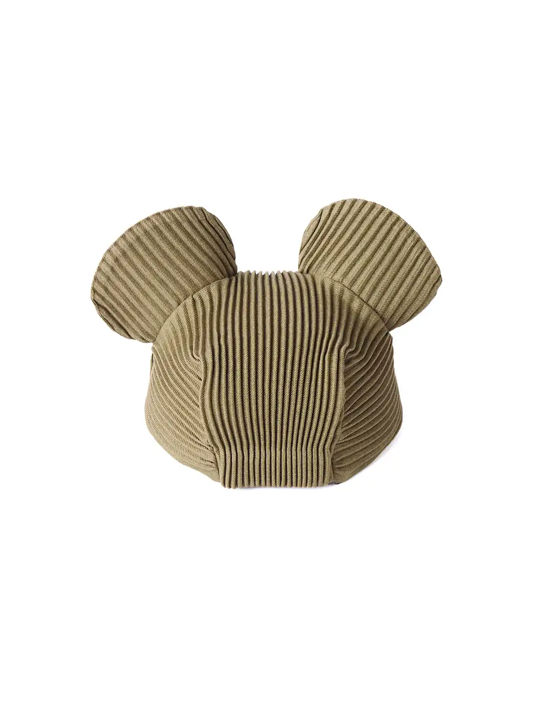 6CRAYON | Pleated Mickey Ear Flat Brim Baseball Cap-Green